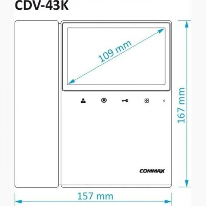 Видеодомофон COMMAX CDV-43K/VZ-3