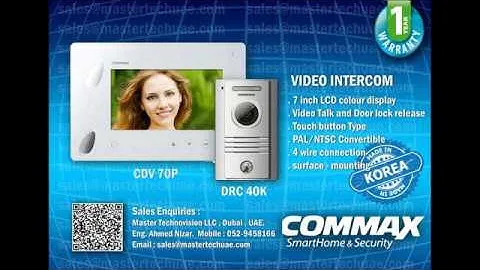 Video Intercom System in Dubai, UAE. COMMAX Made In Korea