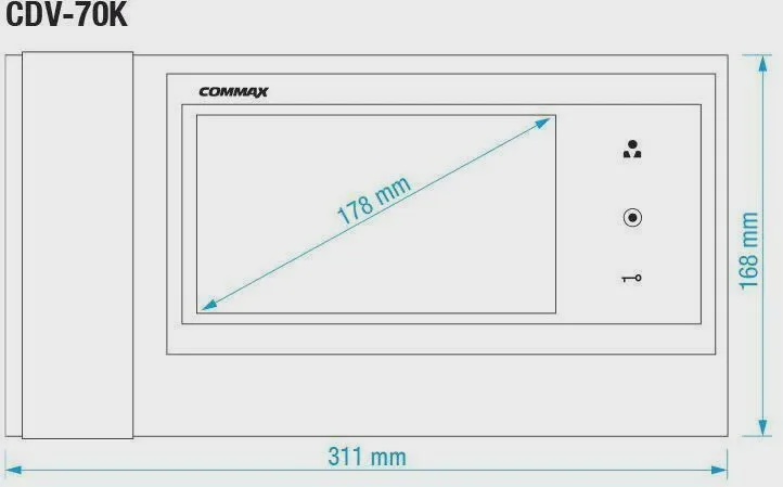 Видеодомофон Commax CDV-70K (белый) для дома-2